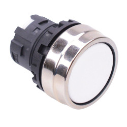 YW4B-A1W White 22mm Maintained Metal Push Button Bezel for Non-illuminated YW Series IDEC