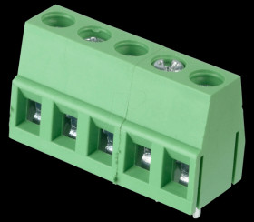 CTB0102/5 Lötbare Schraubklemme - 5-pol, RM 5 mm, 90°