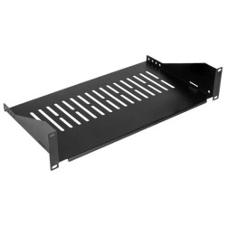 Półka stała do szafy RACK 19 2U 250mm czarna NEKU