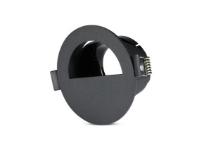 VT-884 Oczko halogenowe Spot trzonek: GU10 HALF CIRCLE czarny czarny 8608 V-TAC