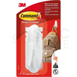 Haczyk do wieszania akcesoriów kuchennych i łazienkowych biały 2,2kg 3M COMMAND