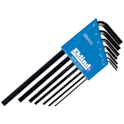 Eklind REK10607 REK10507 Metric Long Handle Hex L-Key Set, 7 Piece