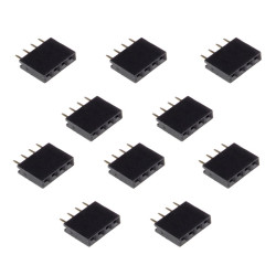 Listwa stykowa 2.54mm prosta 1x4, czarna - 10 szt.