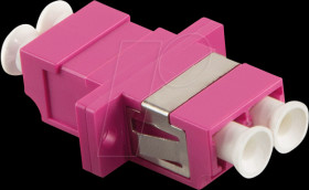 FA02LC8 Fiber optic coupler, LC / LC, 12 pieces, with flange, violet