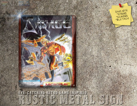 Rustic Commodore 64, Amiga Game Savage Box Artwork Metal Sign [663]