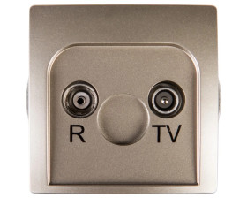 Simon Basic Gniazdo antenowe RD/TV końcowe separowane satynowe BMZAR1/1.01/29