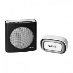 EXTEL diBi Flash Soft, dzwonek bezprzewodowy, bateryjny, 6 dźwięków, zakres działania 200m, soft touch, czarny EXTEL081737