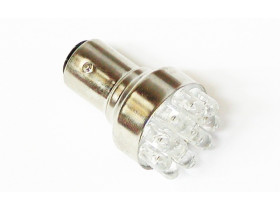 Żarówka LED P21/5W BAY15S 1157 biała zimna 12V dwuwłoknowa 1157-19W