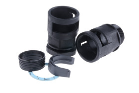 Łącznik do kanałów kablowych PMA Czarny gwint PG21 23 mm Kanał Poliamid 6 IP68 Czarny