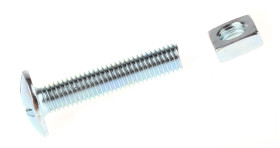 Wkręt do pokryć dachowych, Powlekane jasnym cynkiem, Stalowe, M8 x 40mm, Phillips