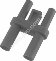 2019-ARS-SW Mostek izolowany, raster 19mm, 2x(wtyk z dodatkowym gniazdem 4mm), czarny, ELECTRO-PJP, WYPRZEDAŻ