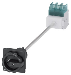 Rozłącznik główny 3P 32A 11.5kW AC23A 400V montaż na płycie z wałkiem pokrętło czarne 4 otwory 3LD2213-0TK51