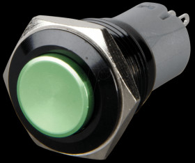 LAS2GQG-11-G-A Pushbutton, round, 16 mm, 3 A 250 V, green