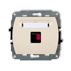 TREND Gniazdo głośnikowe pojedyncze beżowy 1GG-1