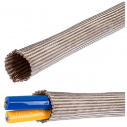 Koszulka izolacyjna silikonowa oplot z włókna szklanego odporna na wysokie temperatury do 350°C 1,5mm SS