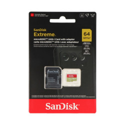Karta pamięci SanDisk Extreme microSDXC 64GB 170MB/s UHS-I klasa U3 z adapterem