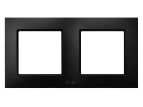 ARIA Ramka 2 podwójna do wyłączników IP-44 czarny metalik RH-2U/33 OSPEL