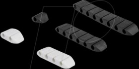 18400 Cable holder trapezoid self-adhesive combo set 10 pieces black /