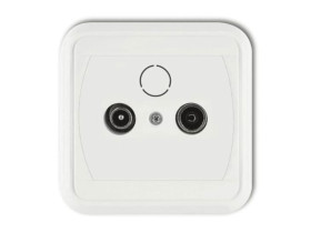 LIZA Gniazdo antenowe RTV końcowe 2dB srebrny 5GAK-1L KARLIK