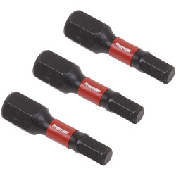 Sealey AK8212 Hex 4mm Impact Power Tool Bits 25mm - 3pc