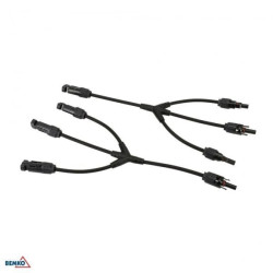 Złącze solarne MC4 1000V potrójne równoległe z kablem para