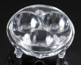 Soczewka LED Średni kąt 3-LEDowa 21.8 (Dia.) x 8.9mm, D 21.8mm, kąt widzenia 26°, do użytku z Lumileds LUXEON Rebel,