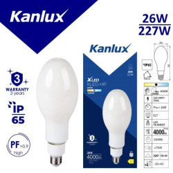 Żarówka specjalistyczna LED E27 XLED HP D90E27 26W-NW 4000lm 4000K barwa neutralna IP65 PF0,9 3lata Gwar. 37346
