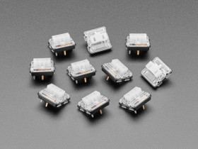 Kailh CHOC Low Profile White Clicky Key Switches - 10 Pack