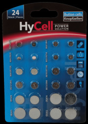 1516-0003 Button cell set, 24-piece, lithium/alkaline