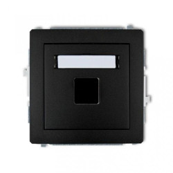 DECO Gniazdo komputerowe pojedyncze bez modułu czarny mat 12DGM-1p PT-GN-DE-67-12-ND-00