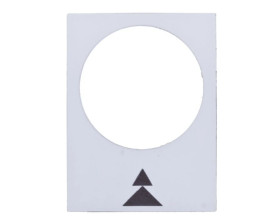 Tabliczka opisowa biała prostokątna 30x40mm W PRAWO WOLNO-SZYBKO ZB2BY4909