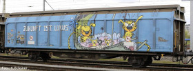 Wagon bagażowy Hobbytrain H24666 N Wózek ścienny przesuwny Hbbillns Seria Graffiti firmy SBB