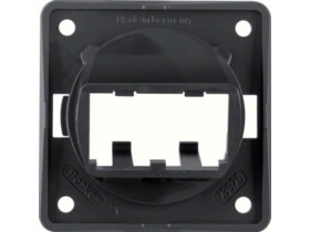 Integro Flow Płytka nośna do 2 modułów MINI-COM czarny połysk 9455905 HAGER