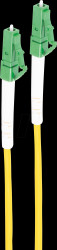 BS07-100012 FO patch cable, simplex, LC / LC, APC, 9/125µ, OS2, yellow, 0.5m