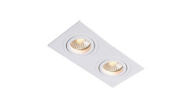 Podwójne Podtynkowe Oczko Białe Metis Do Korytarza 2Xgu10 Lp-2780/2Rs Wh...