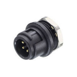 Binder 09-0977-00-03 Male 3 Pin Panel Mount Bayonet with Solder Terminal