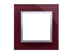 SIMON 54 Ramka 1 pojedyncza Nature-Szkło KUSZĄCA ŚLIWKA IP20/IP44* (*IP44-należy zastosować uszczelkę ramki DUN1) DRN1/89 KONTAK