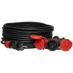 Przedłużacz budowlany 30m PS-X3/54 3x1,5 EXTREM czarny W-98985 Plastrol
