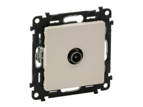 VALENA LIFE Gniazdo antenowe TV przelotowe kremowe 753261 LEGRAND