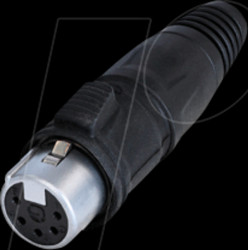 RCX5F-Z-000-1 XLR cable socket 5-pin, IP65, chrome-plated housing
