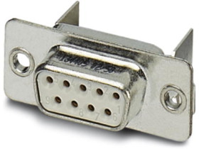 D-Sub socket, 9 pole, standard, equipped, angled, solder pin, 1654798