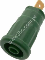 SEP 2610 F4.8 GN Gniazdo bezp. 4mm, konektor 4,8mm, 25A, zielony, Hirschmann, 972361104, SEP2610F4.8GN