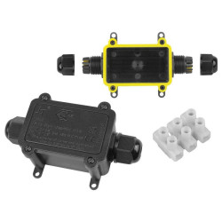 Puszka instalacyjna IP68 2 wloty + złącze 3 torowe