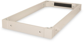 Base, sheet steel, (L x W x H) 1200 x 600 x 100 mm, light gray, for Unique server cabinets, DN-19 PLINTH-6/12-1