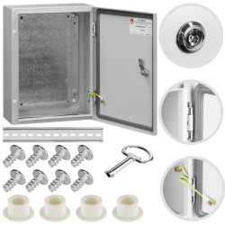 Obudowa hermetyczna rozdzielnia metalowa z płytą montażową 400x300x150 IP65 natynkowa NEKU