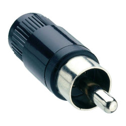 Lumberg STO 1 RCA Phono Cable Mount Plug Black