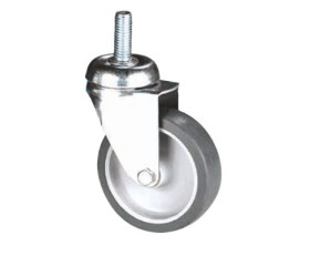 Koło samonastawne średnica kabla 125mm Trzpień gwintowany Guitel Hervieu 70kg wysokość całkowita 156mm