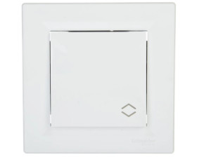 Łącznik Asfora schodowy zaciski śrubowe biały z ramką EPH0400321