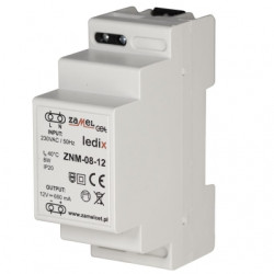 Zasilacz LED modułowy 12V DC 8W TYP: ZNM-08-12