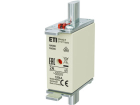Wkładka topikowa przemysłowa zwłoczna KOMBI NH000 gG 2A/500V 004181201 ETI